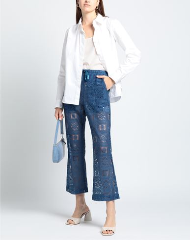 Woman Pants Slate blue