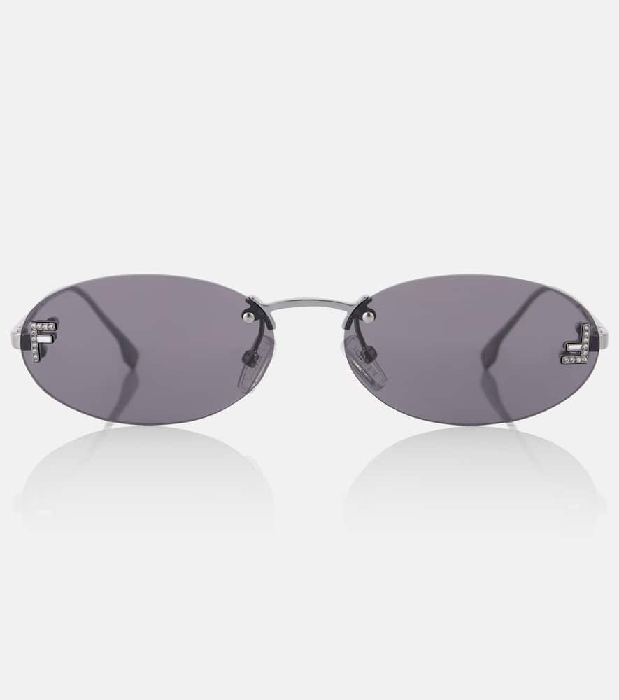 First Crystal oval sunglasses