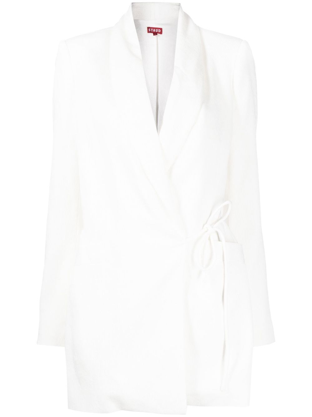 Everly tie-fastened blazer - White