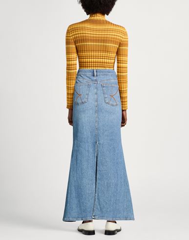 Woman Denim skirt Blue Size 6 Cotton, Elastane