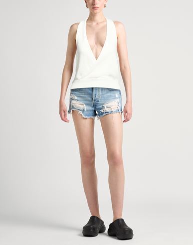 Woman Top White Size M Cotton, Nylon