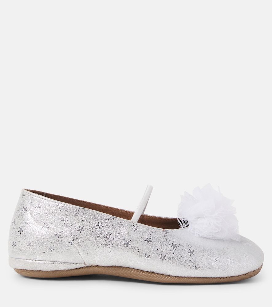 PèPè Estrella metallic leather ballet flats