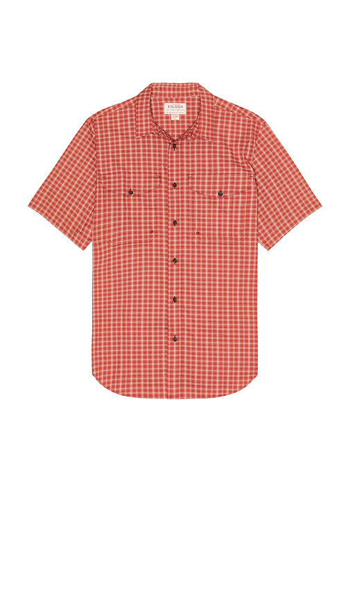 Filson Twin Lakes Short Sleeve Sport Shirt in Red. L. Also in S, M, XL/1X