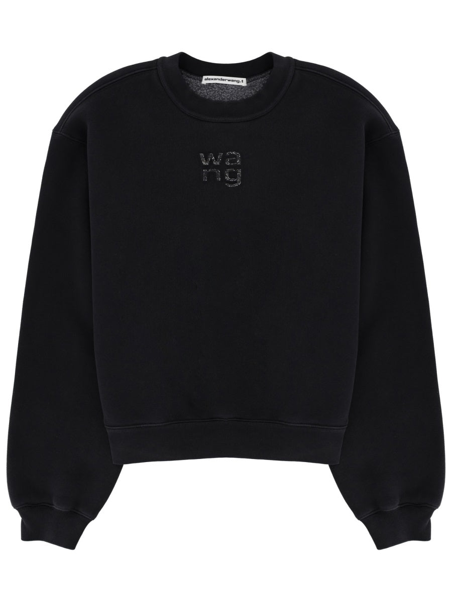 ALEXANDERWANG. T Crystal Hotfix Logo Sweatshirt
