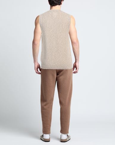 Man Sweater Beige Size 42 Cotton, Polyamide