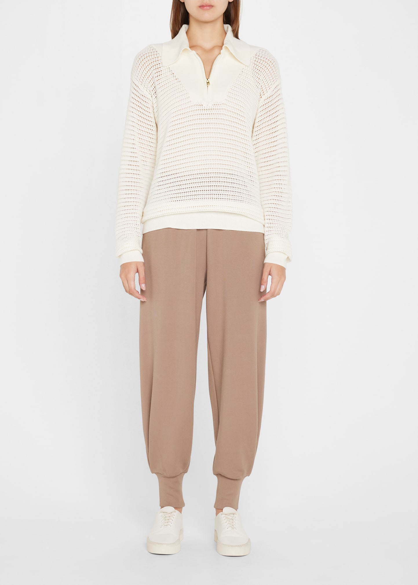 Cole Open-Knit Polo Sweater