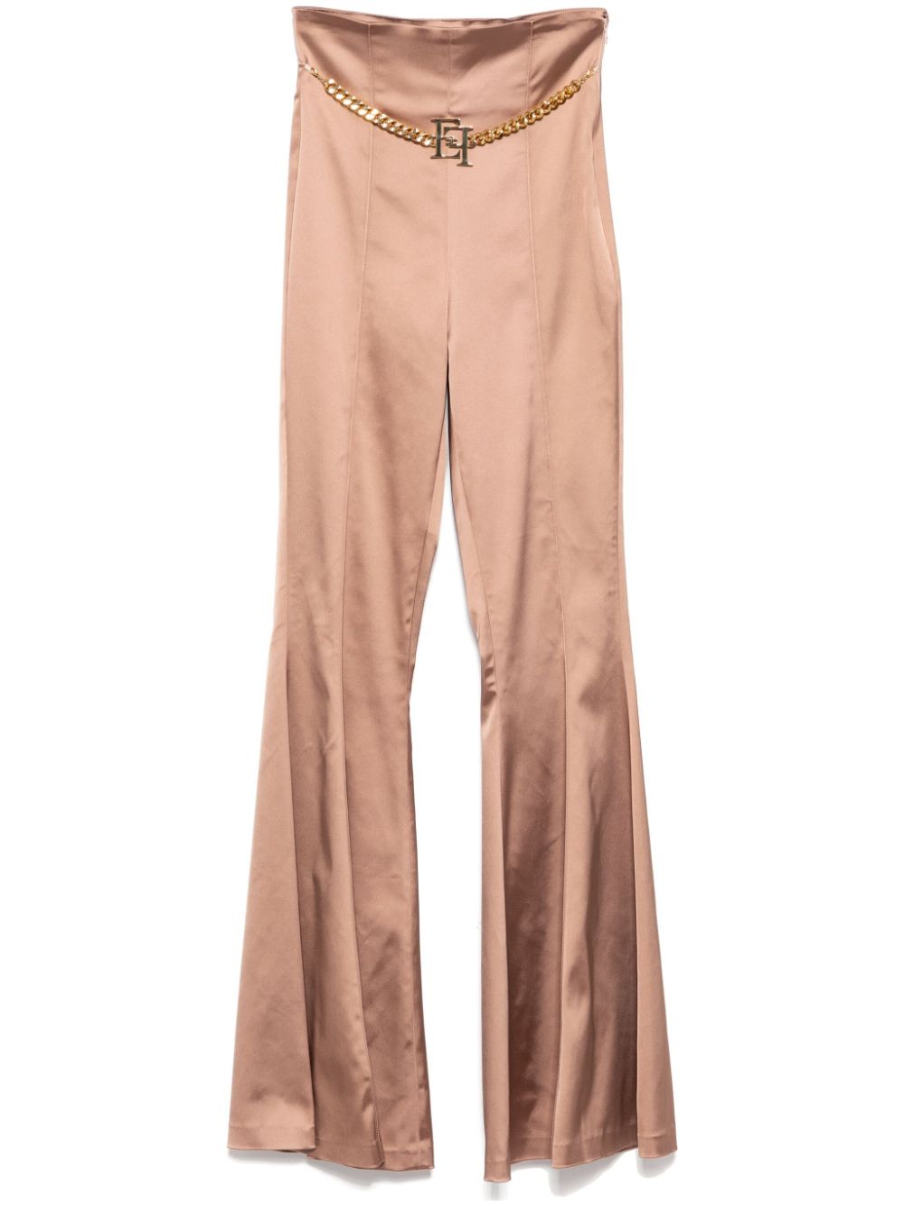 Satin flared trouser - Neutrals