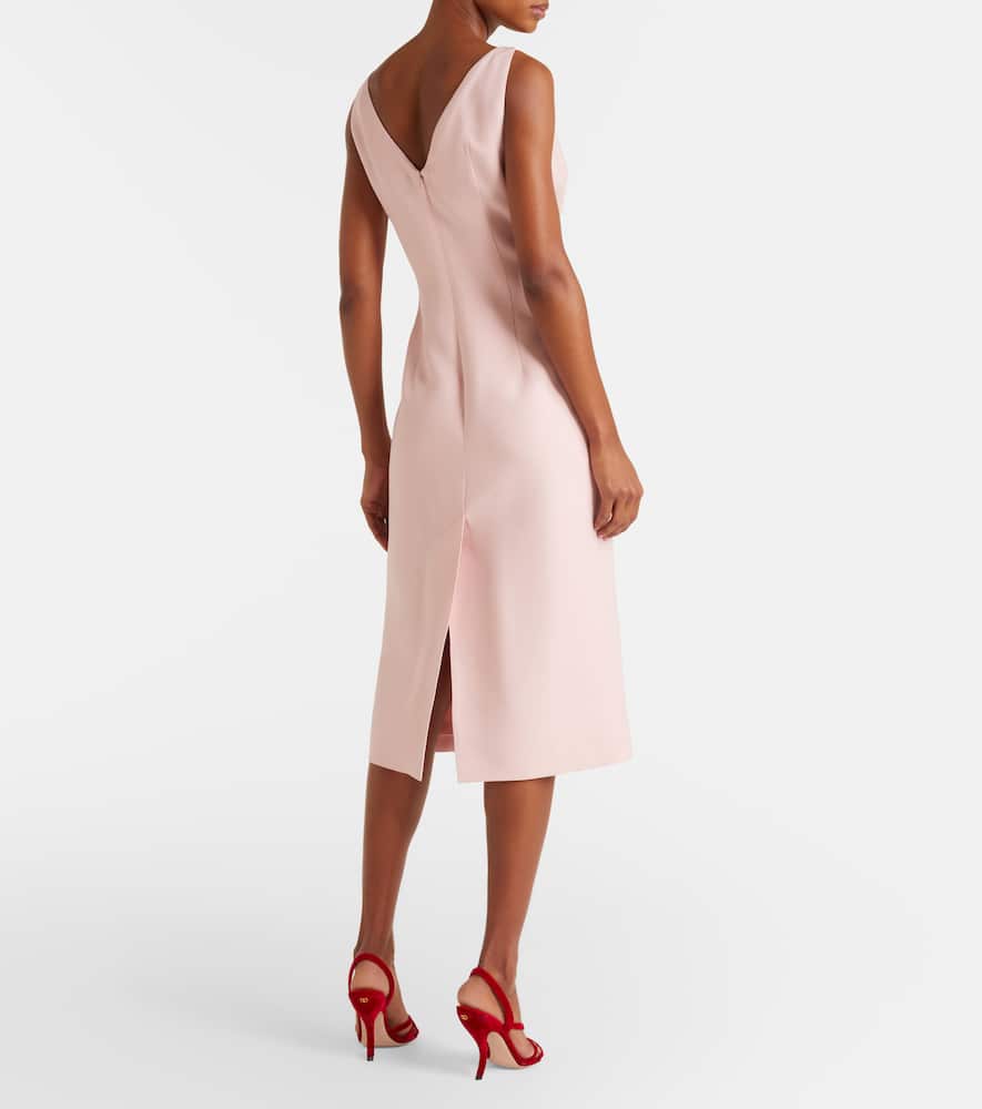 Crepe Couture bow-detail midi dress