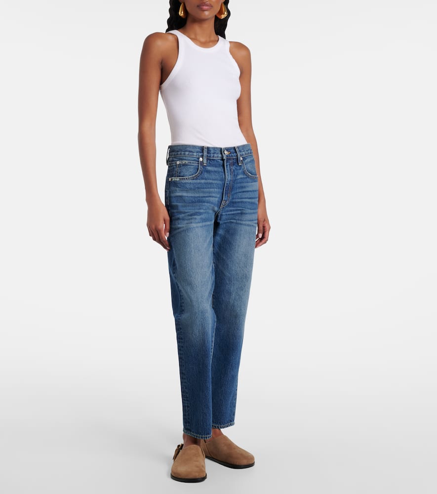 Amber mid-rise slim jeans