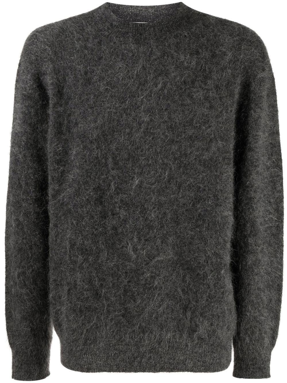 Ribbed-trim cashmere jumper - Black