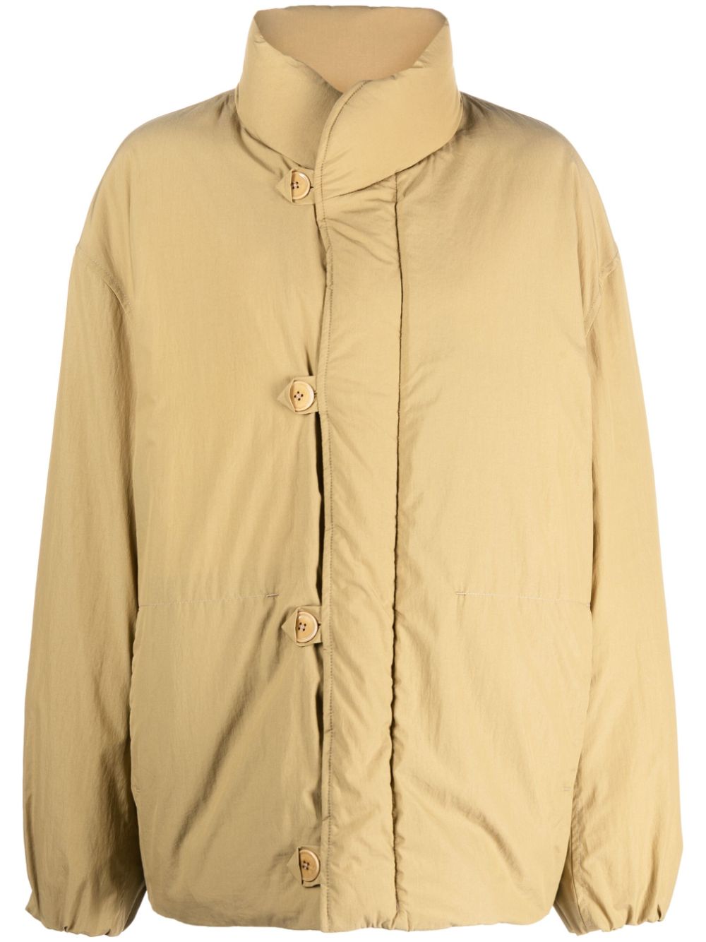 High-neck padded jacket - Green
