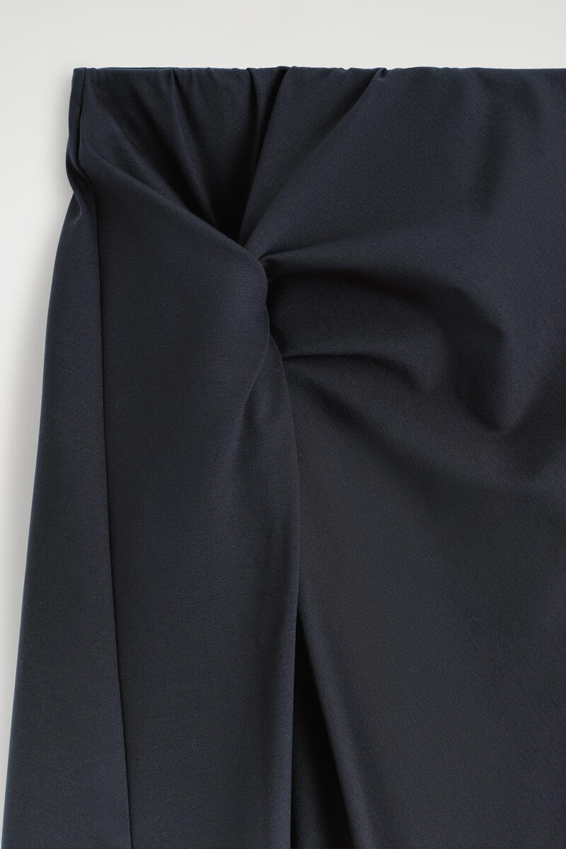 Twist-Detail Jersey Midi Skirt