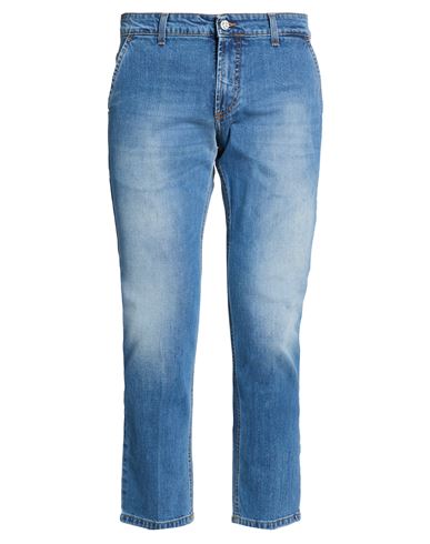 Man Jeans Blue Size 42 Cotton, Elastane