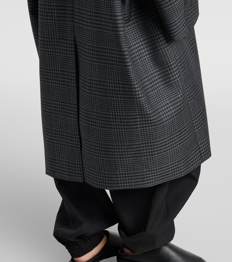 Róhe Prince of Wales check virgin wool coat