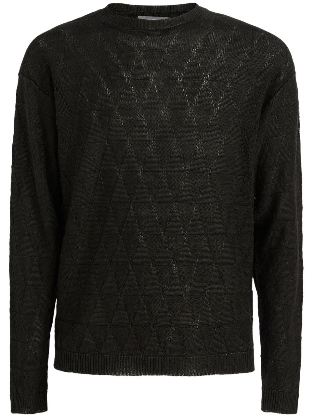 Diamond-pattern jumper - Black