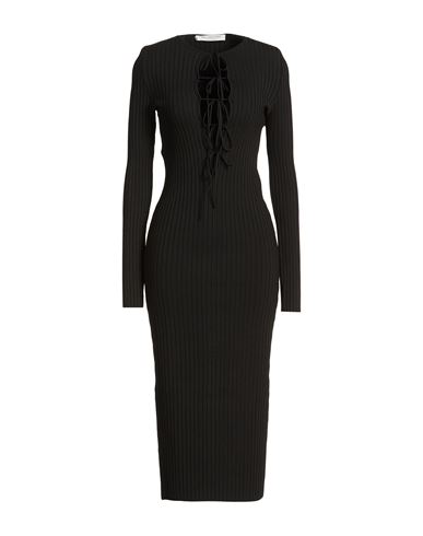 Woman Midi dress Black Size 2 Viscose, Polyamide, Elastane