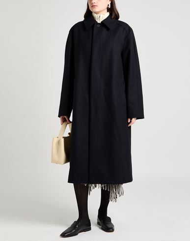 Maison Flâneur Woman Coat Midnight blue Size 10 Wool, Polyamide