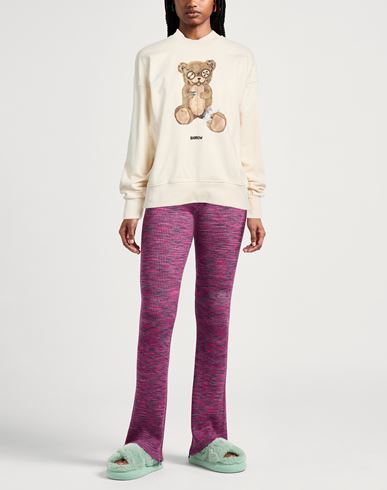 Woman Sweatshirt Cream Size L Cotton