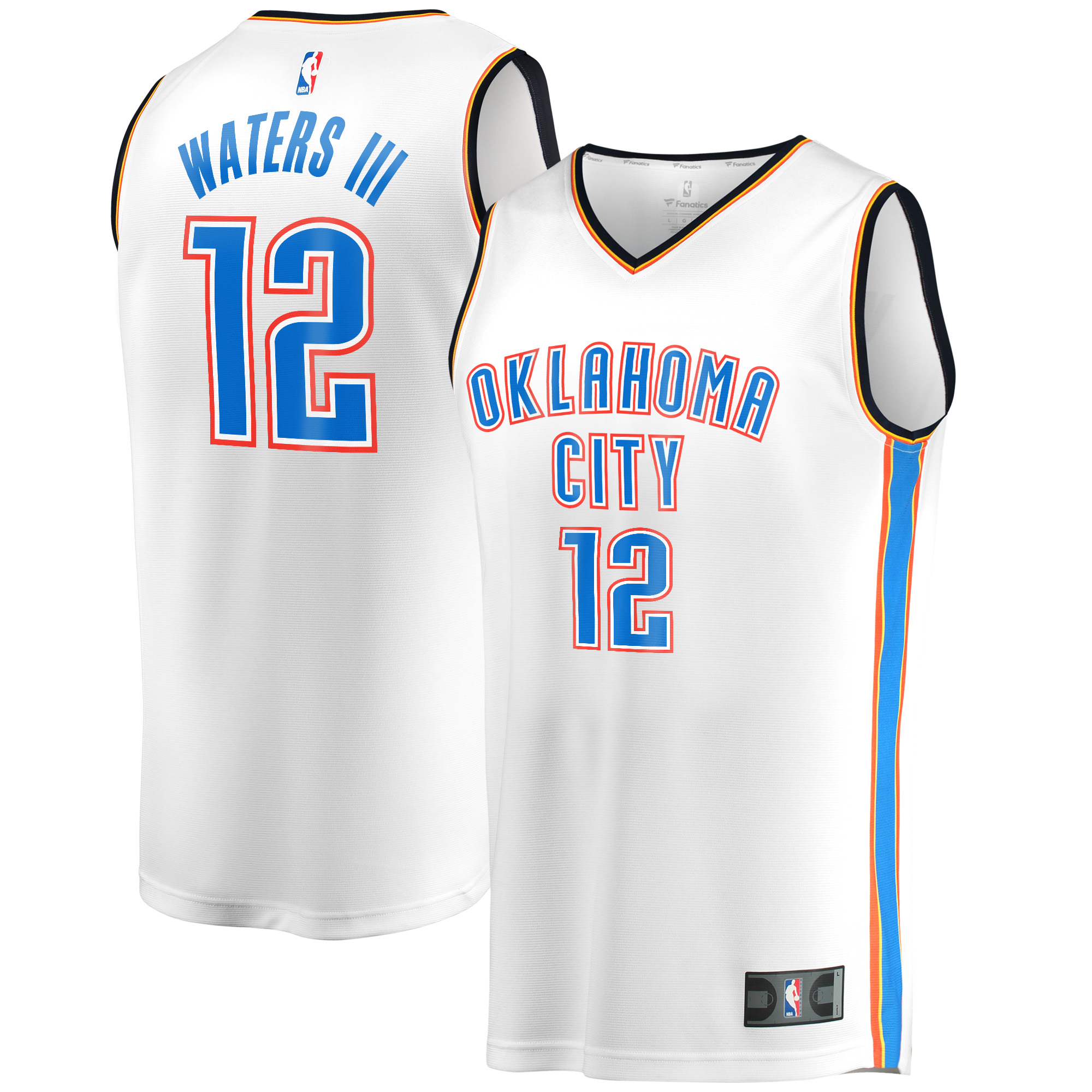 Men's Lindy Waters III White Oklahoma City Thunder Fast Break Player Jersey