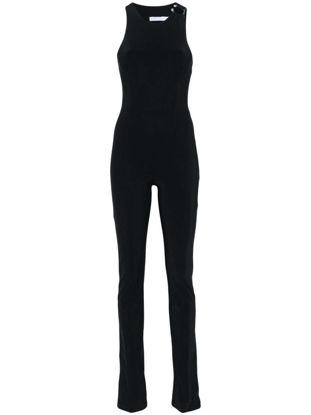 Piercing-detail jumpsuit - Black