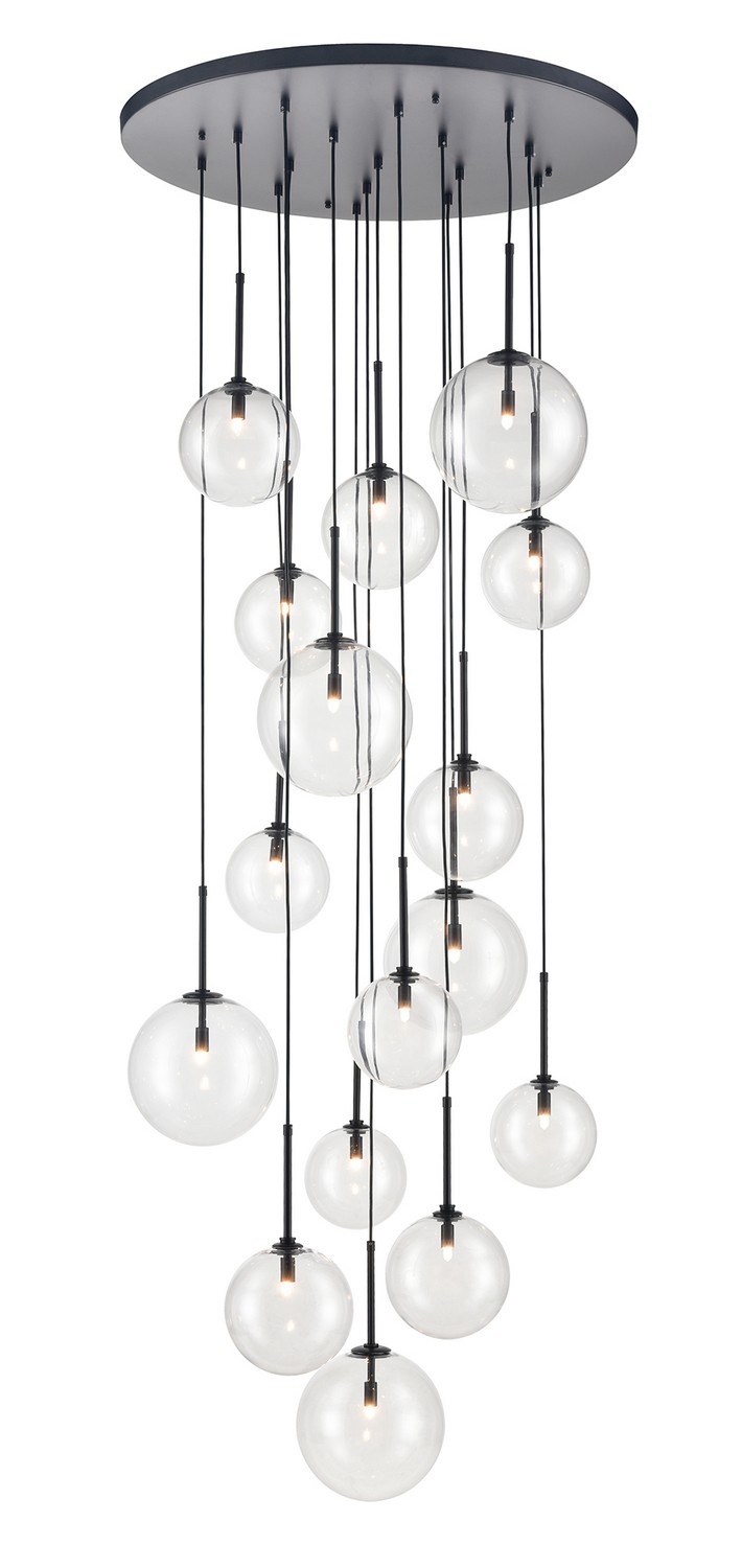 Black LED Pendant from the Delilah Collection
