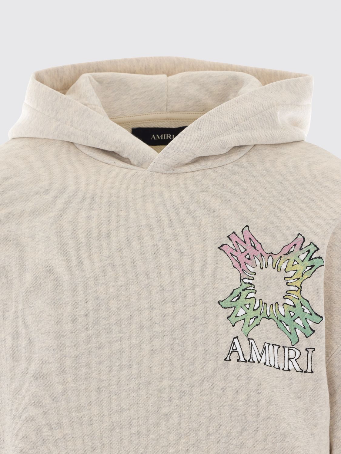 Amiri MA Quad Flames Hoodie in Ivory