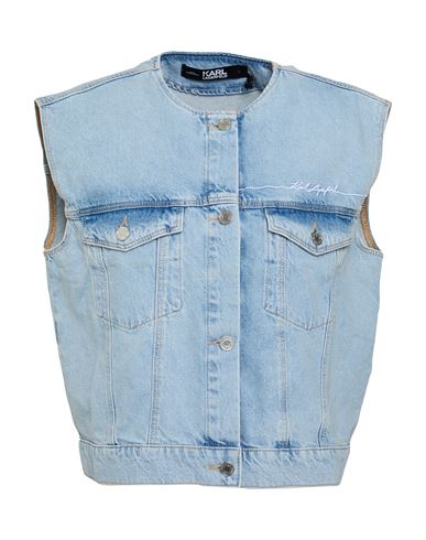 Woman Denim outerwear Blue Size L Cotton