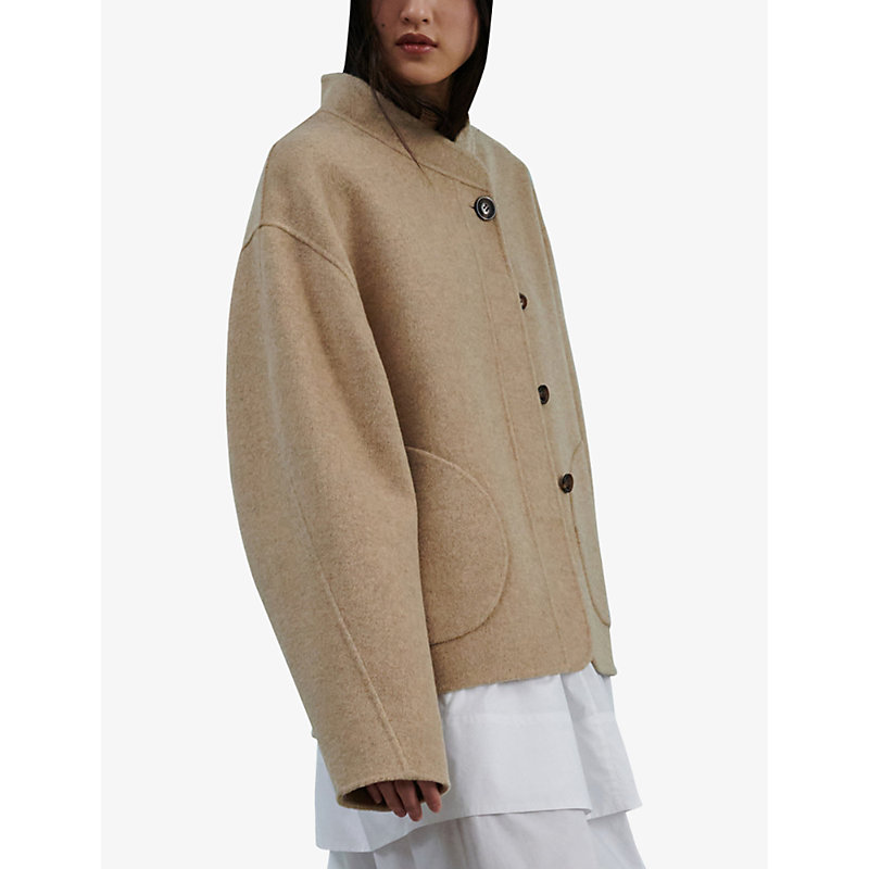 Womens Nudes Windsor Relaxed-fit Wool-blend Coat