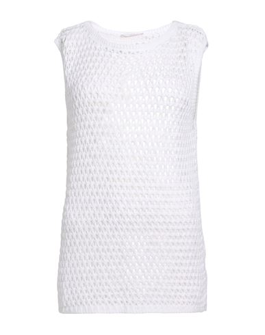 Woman Sweater White Size 6 Cotton, Acrylic