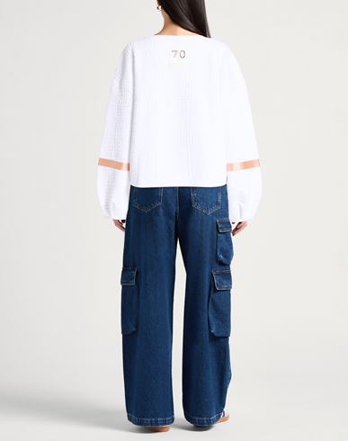 Woman Sweatshirt White Size XXL Polyester, Cotton, Elastane