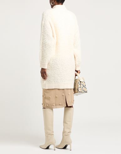 Elisabetta Franchi Woman Cardigan Ivory Size 6 Wool, Polyamide