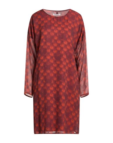 Woman Mini dress Rust Size 4 Viscose