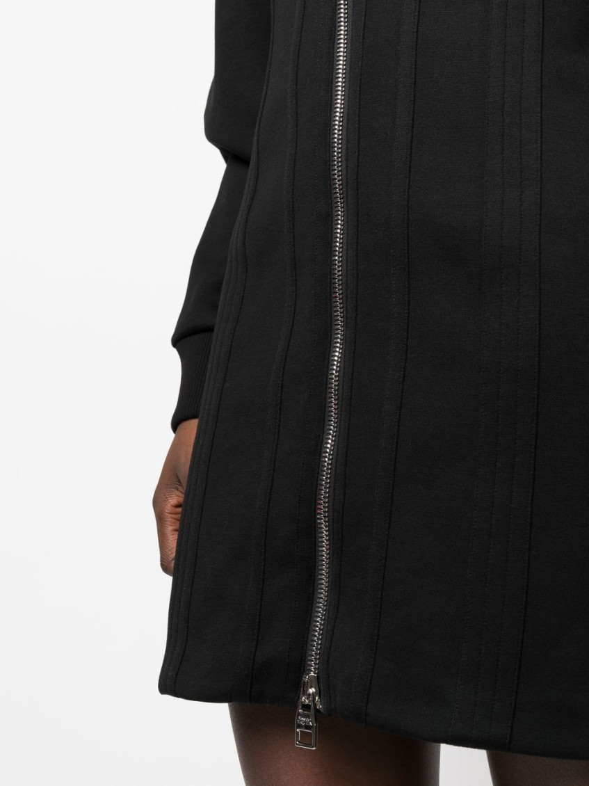 Zip-detail mini dress