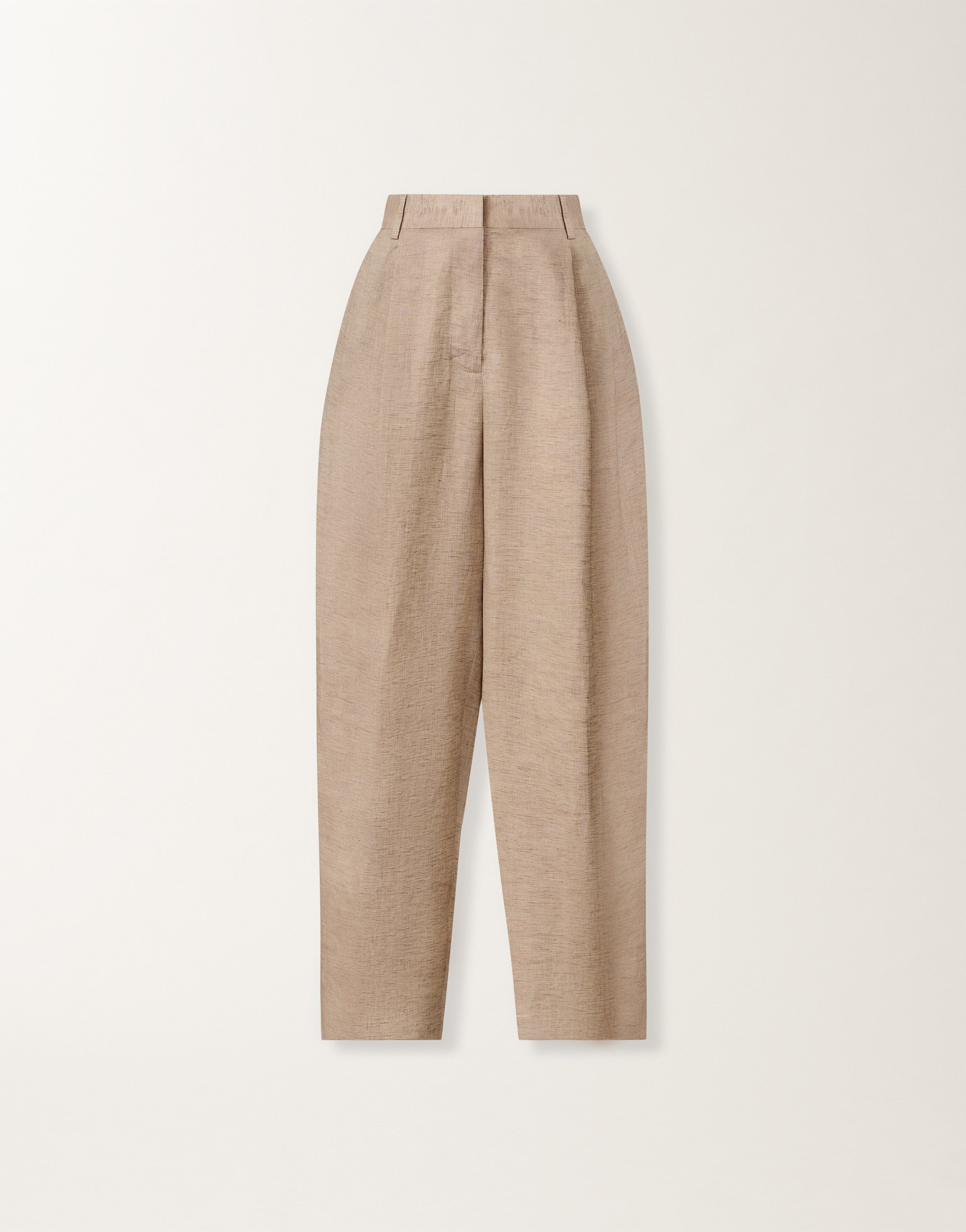 Linen canvas pants, taupe