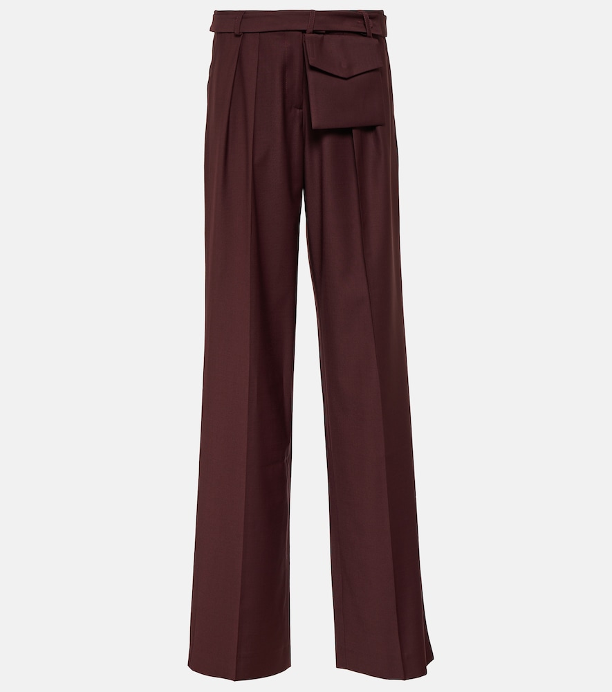Sylvia mid-rise straight wool pants