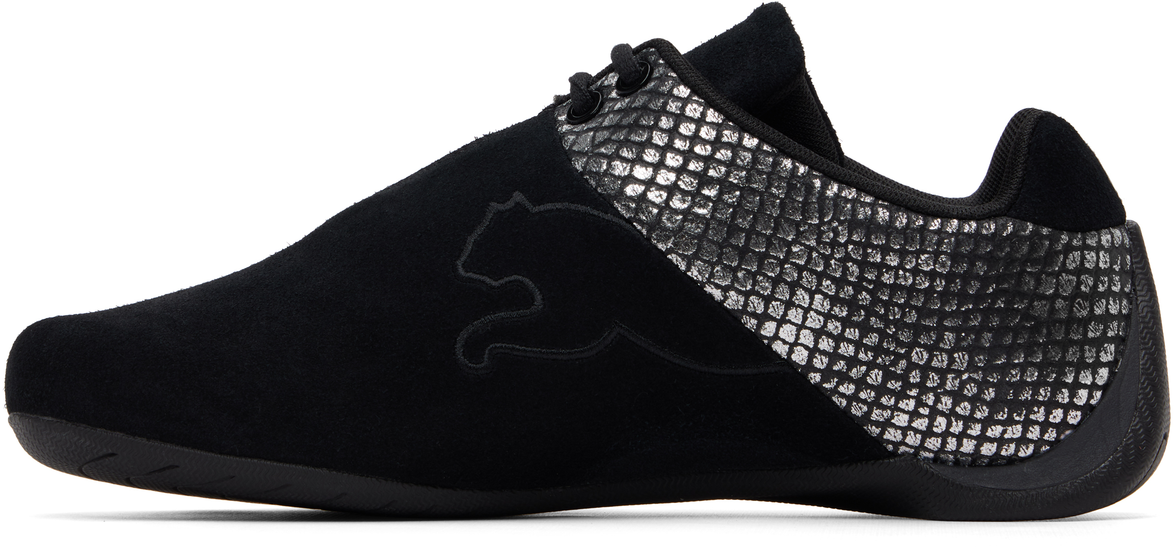Black Future Cat Emboss Sneakers