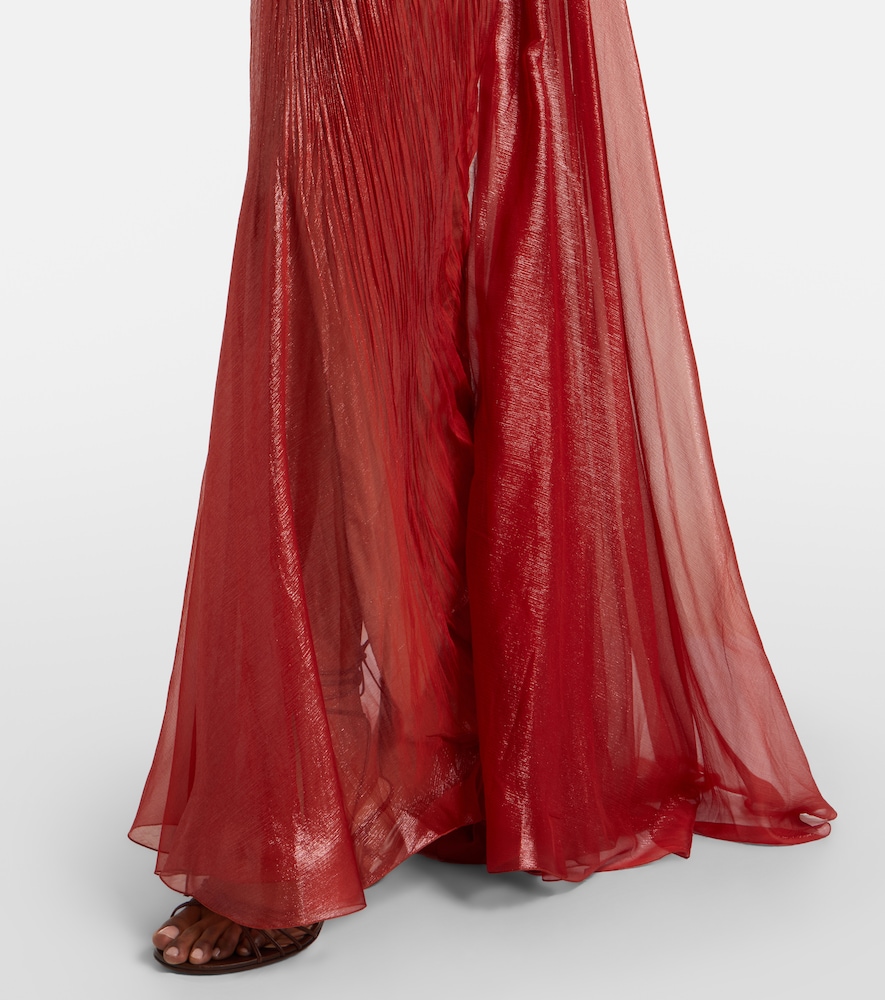 Rachel draped silk muslin bustier gown