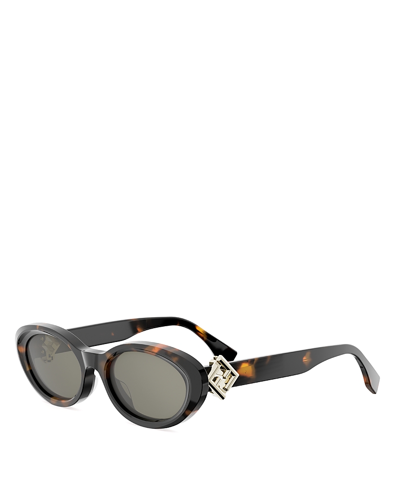 Ff Diamonds Oval Sunglasses, 53mm
