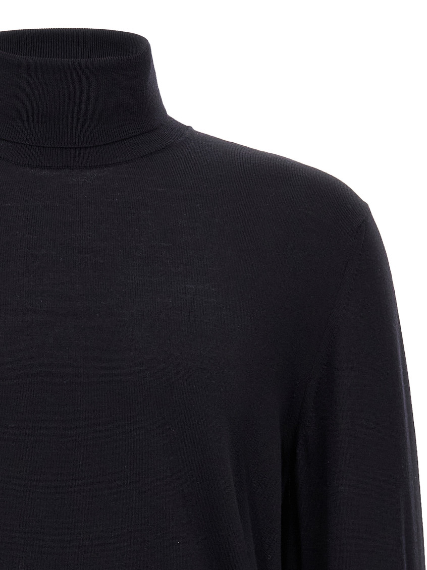 Blue Wool turtleneck sweater