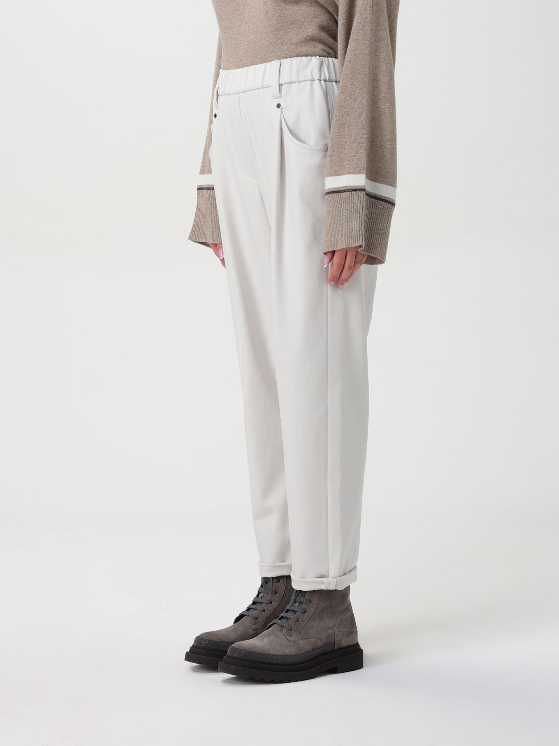 Pants Woman color Yellow Cream
