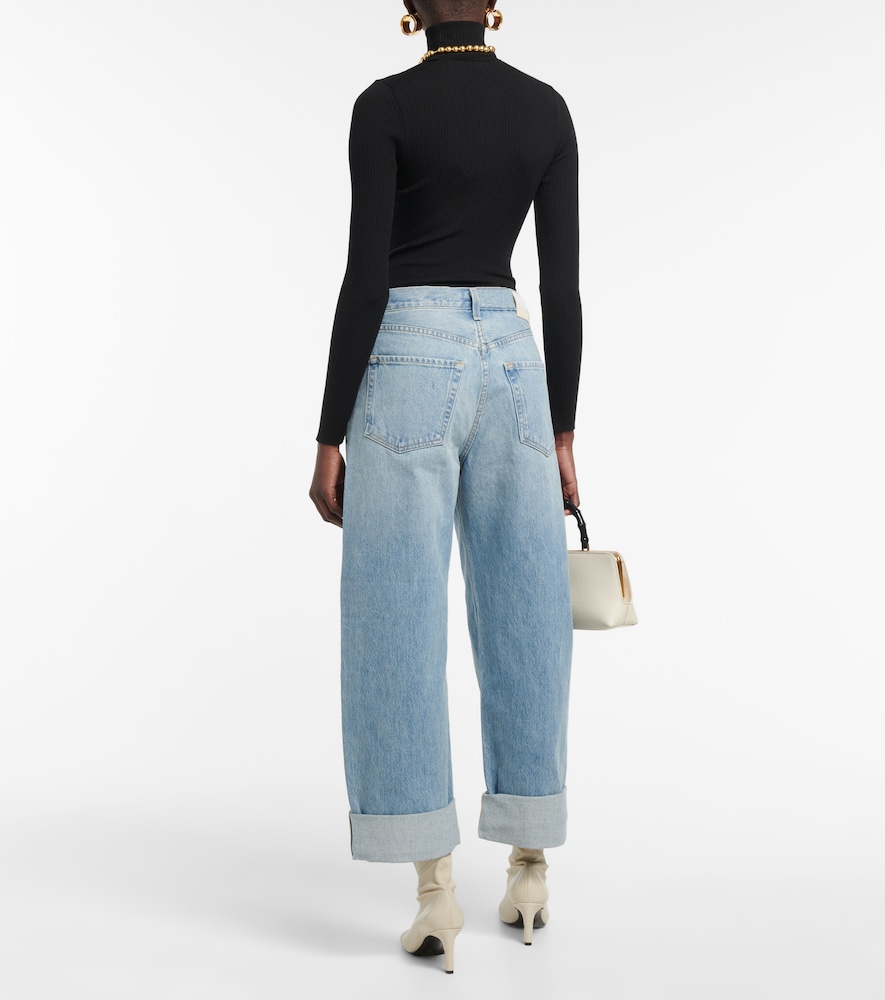 Ayla high-rise cropped wide-leg jeans