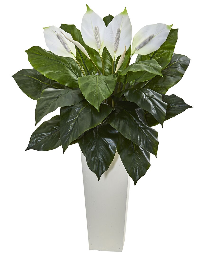 3ft Spathiphyllum Artificial Plant in Tower Planter