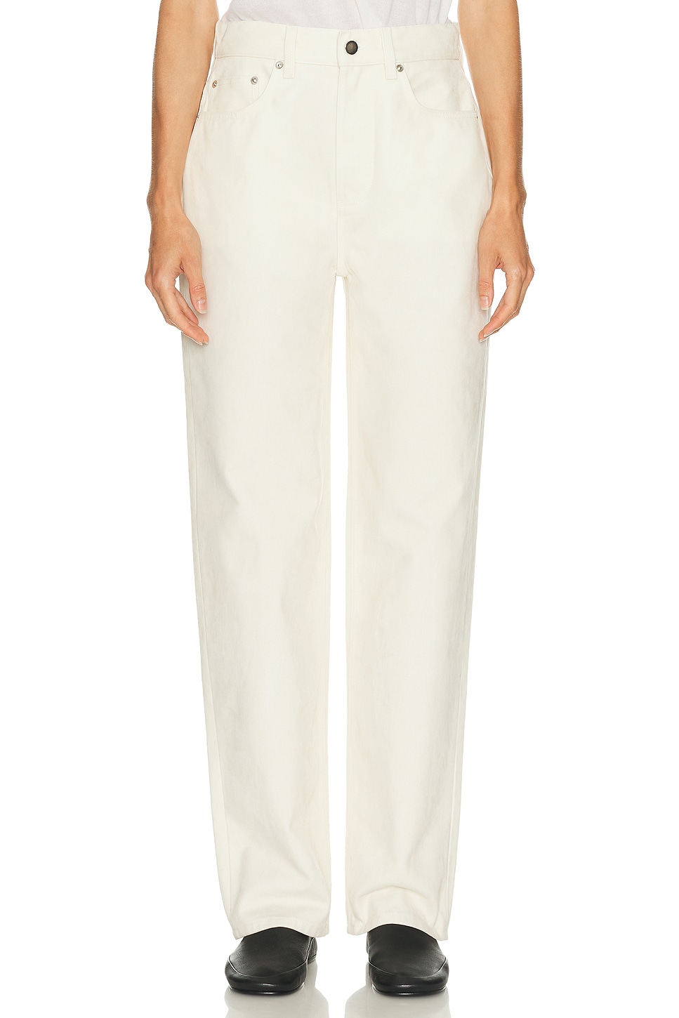 Loulou de Saison Velvet Asmar Straight Leg in Crea