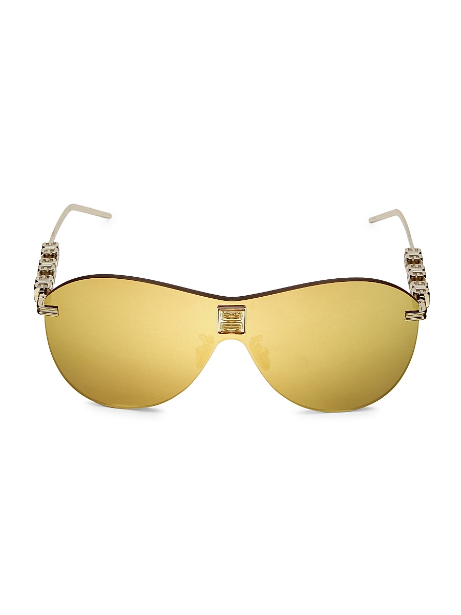Women's Mirrored Shield Sunglasses - Gold