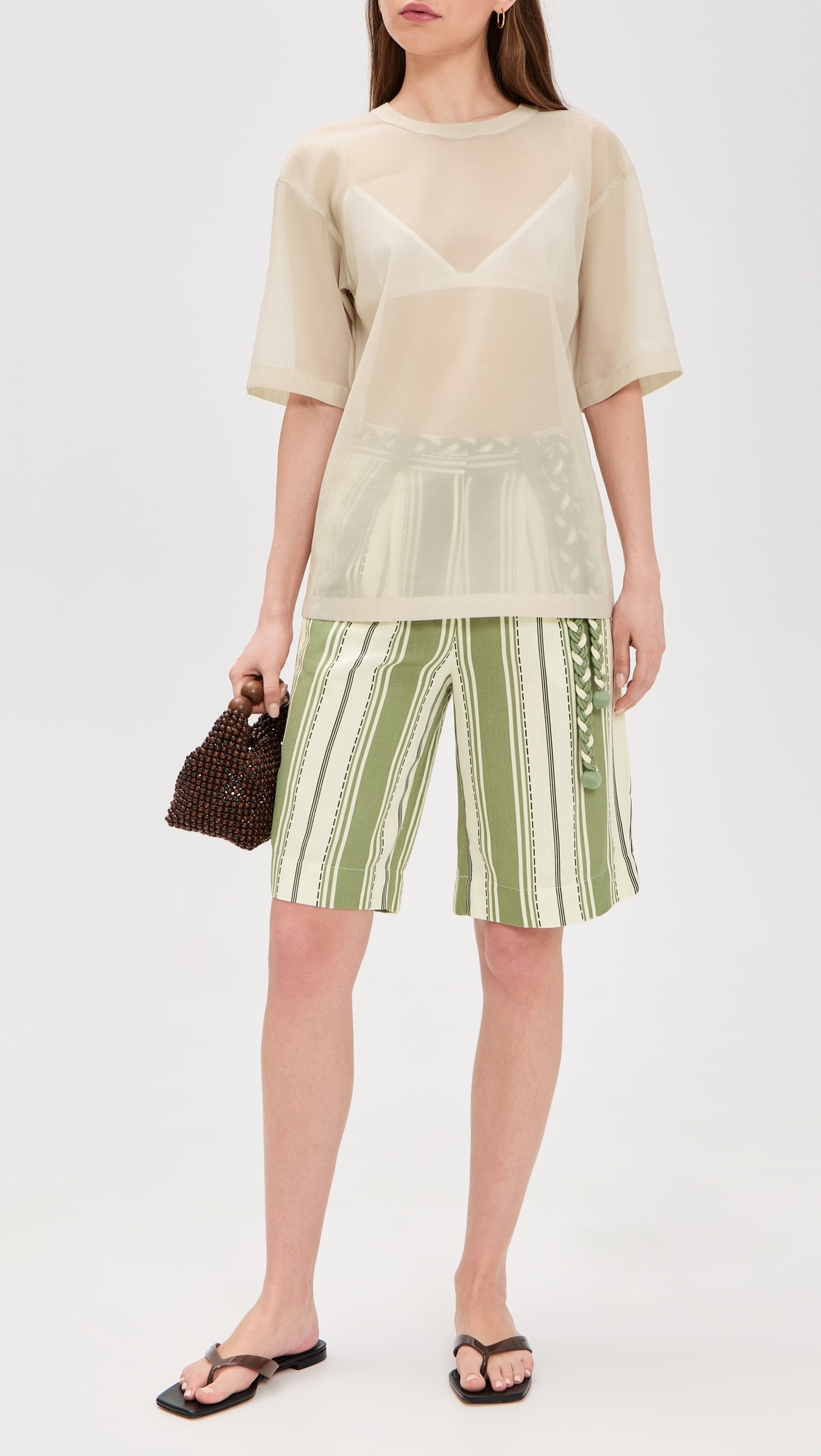 Relaxing Stripe Bermuda Shorts Relaxing Stripe