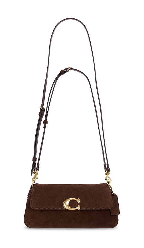 Coach Suede Jet Shoulder Bag in Chocolate