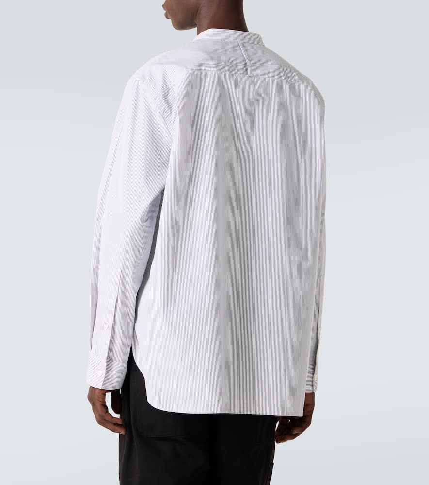 X Aaron Levine Nick striped cotton shirt