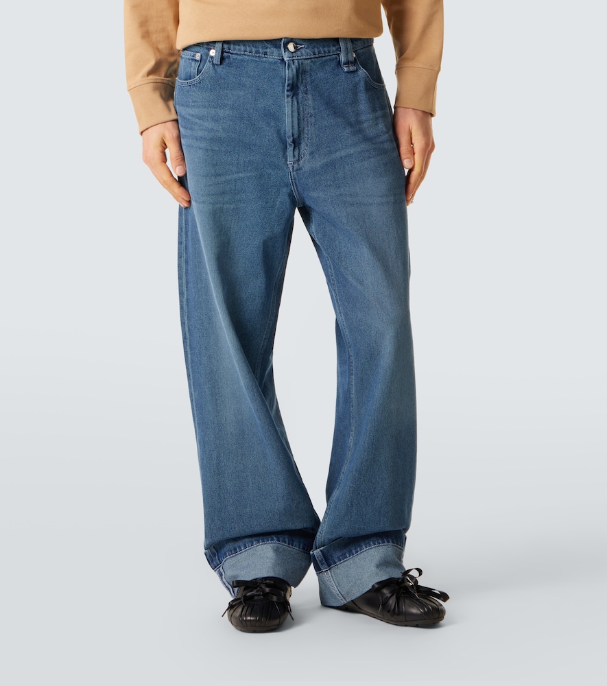 Crystal-embellished straight jeans