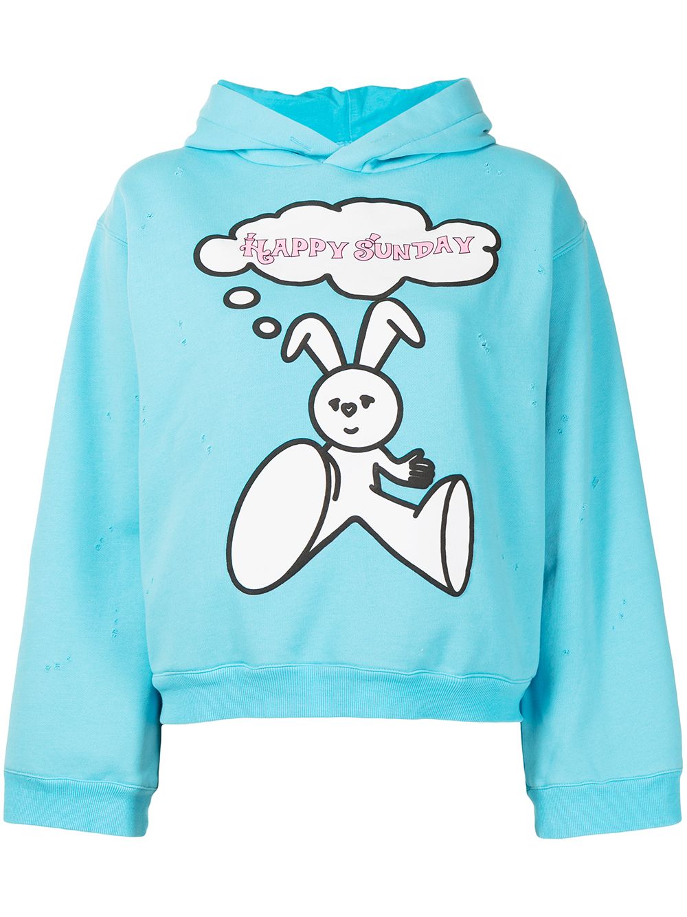 Slogan print hoodie - Blue