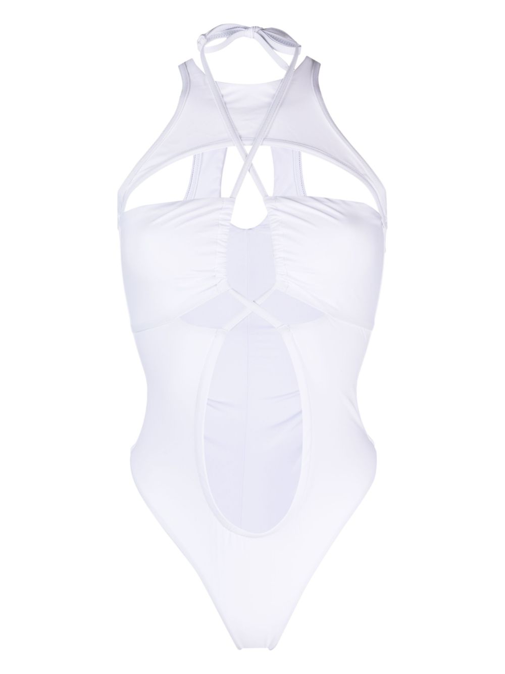 Cut-out detail swimsuit - White